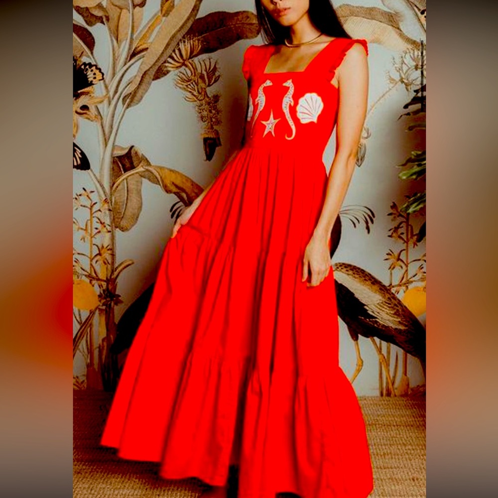 Carolina K Kuna Dress, Red